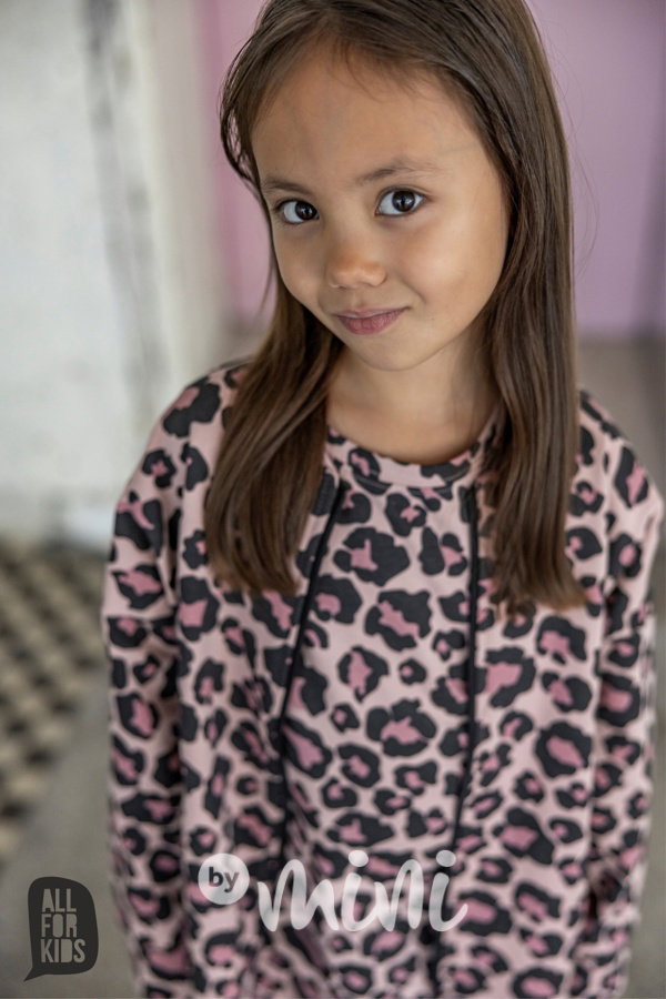 Pink animal long mikina