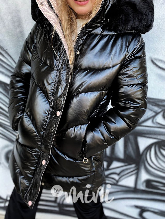 Zimní kabát black/pink