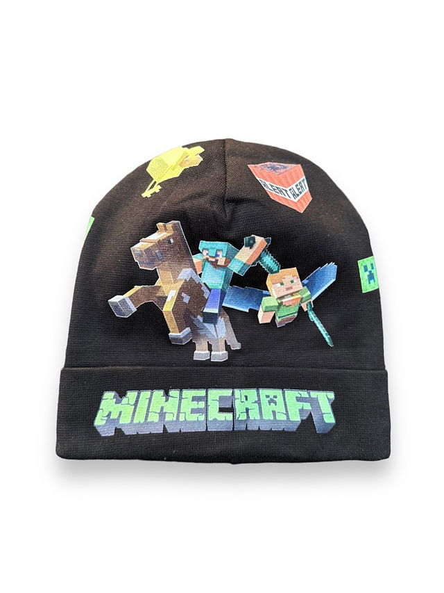 Minecraft čepice černá