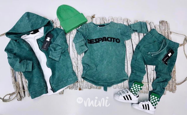 Despacito acid wash mikina green