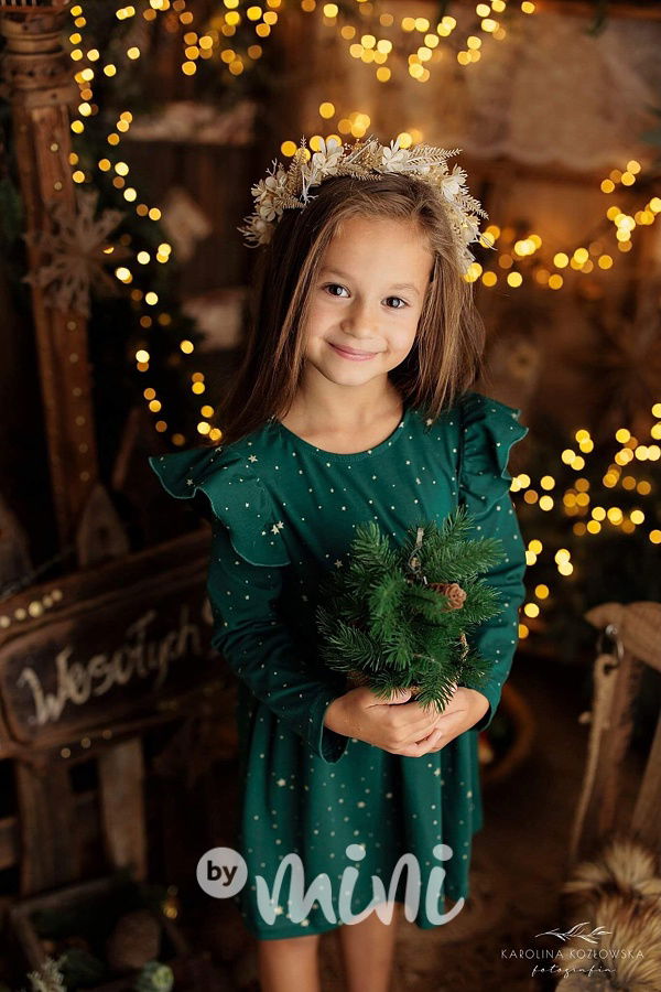 Sváteční a vánoční dětské šaty na focení od Lily grey 