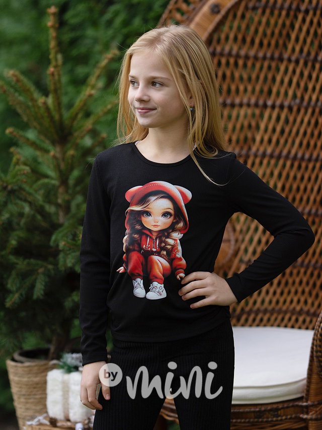 Hoodie girl blůzka černá
