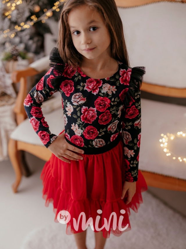 Červená maxi tutu sukně Lily Grey