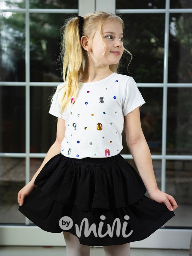 Lily grey maxi frill sukně černá