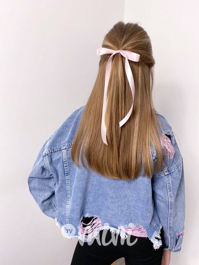 Pink ripped oversize jeans bunda