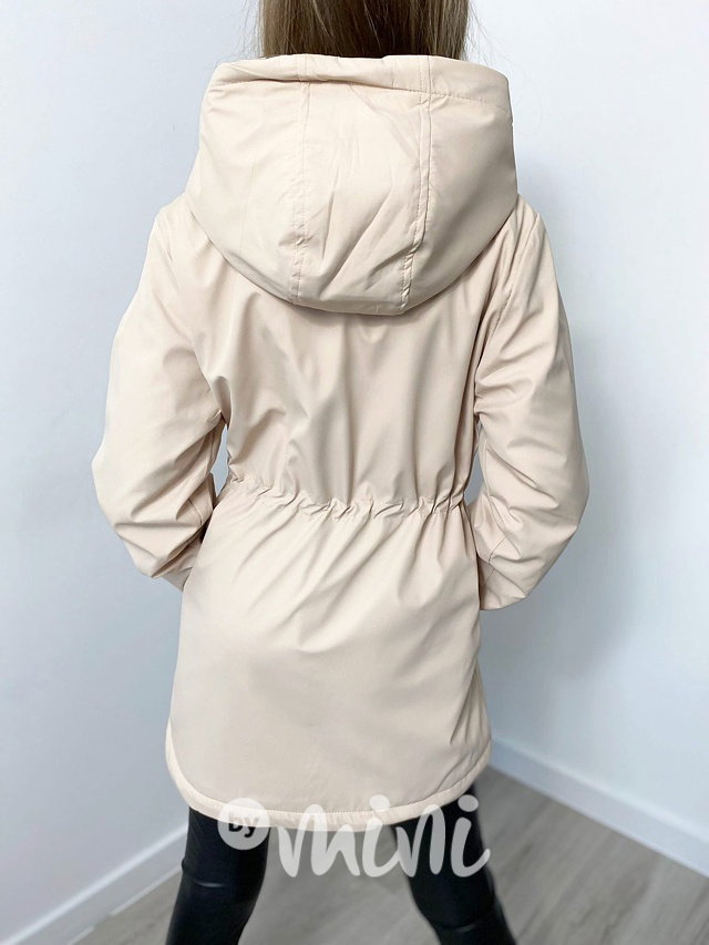 Oboustranná jarní parka béžová