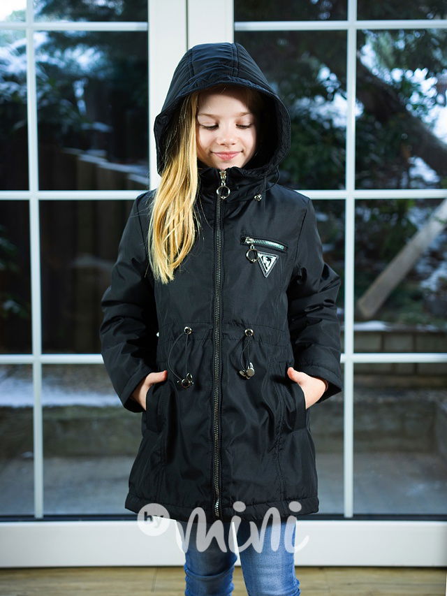 Parka s podšívkou černá