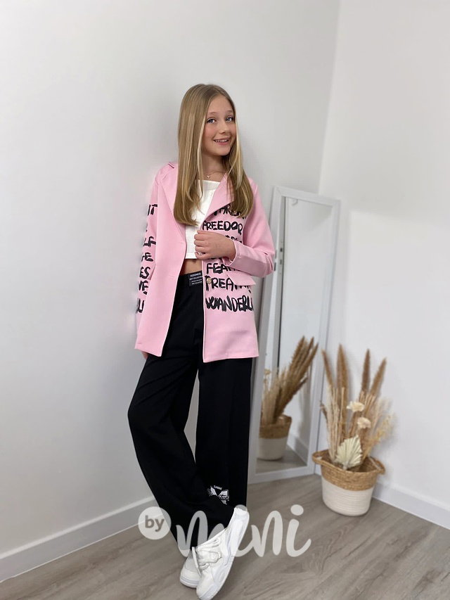 Fashion boyfriend sako růžové