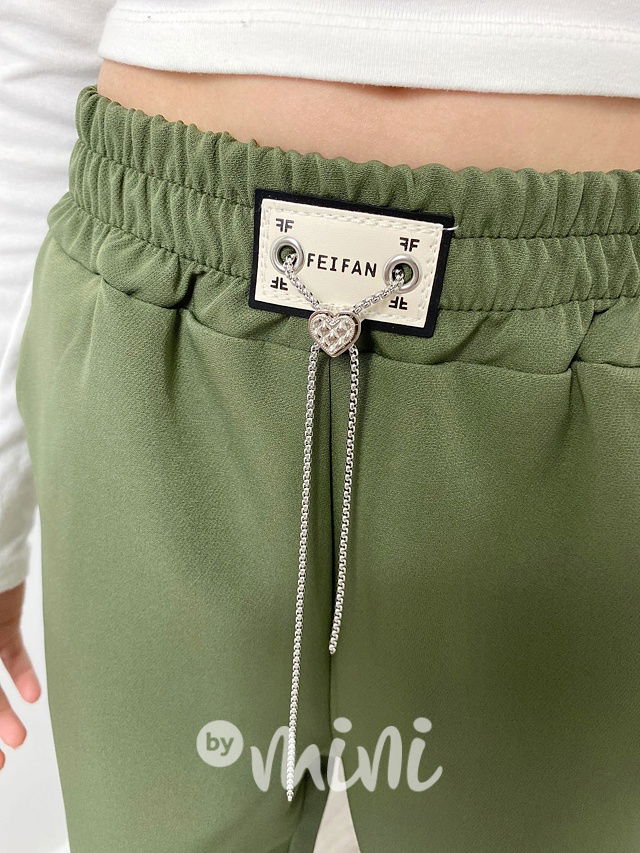 Lounge švédy s řetízkem khaki