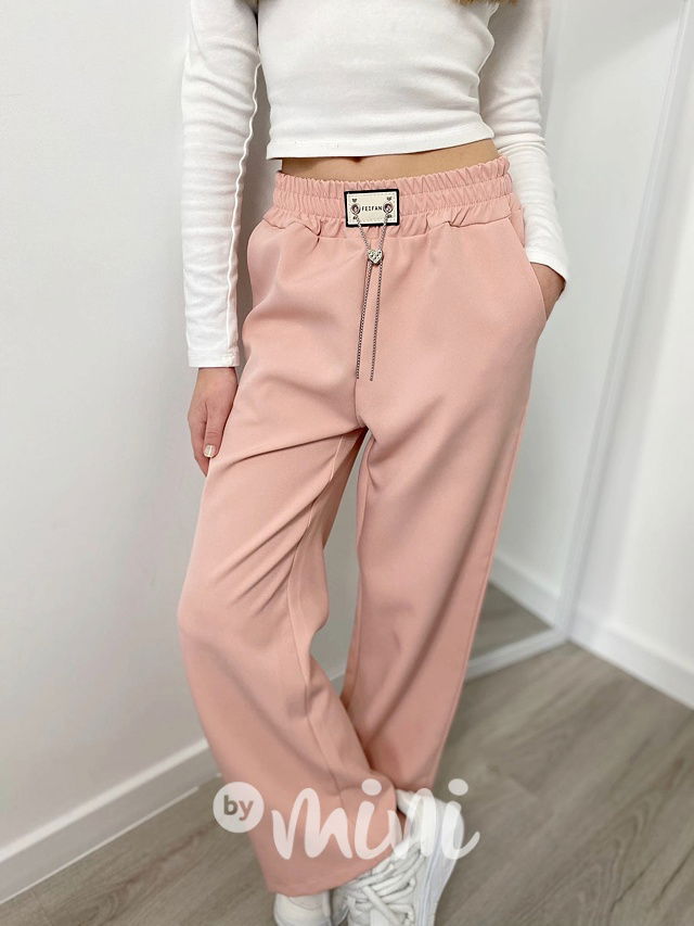 Lounge švédy s řetízkem růžové