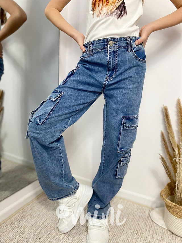Cargo jeansy s kapsami