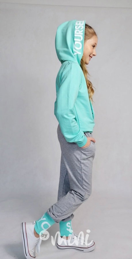 YOURSELF mikina mint II. jakost