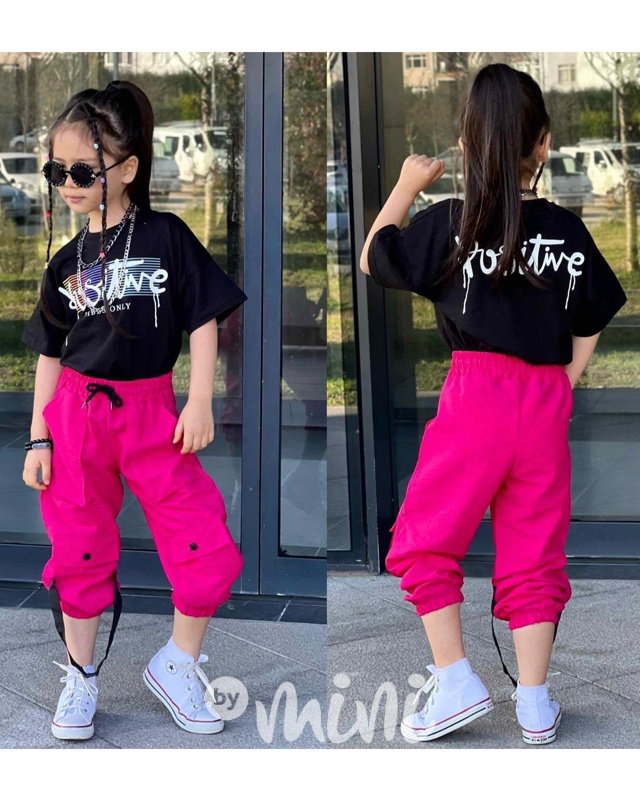 Positive vibes souprava black/pink