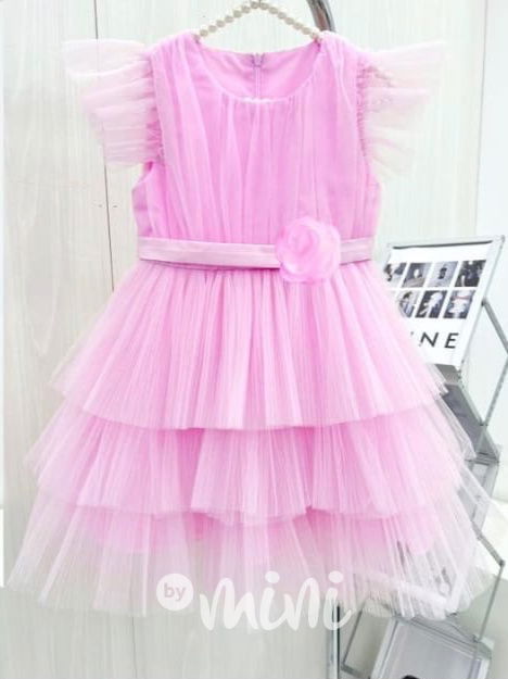 Slavnostní tylové šaty růžové