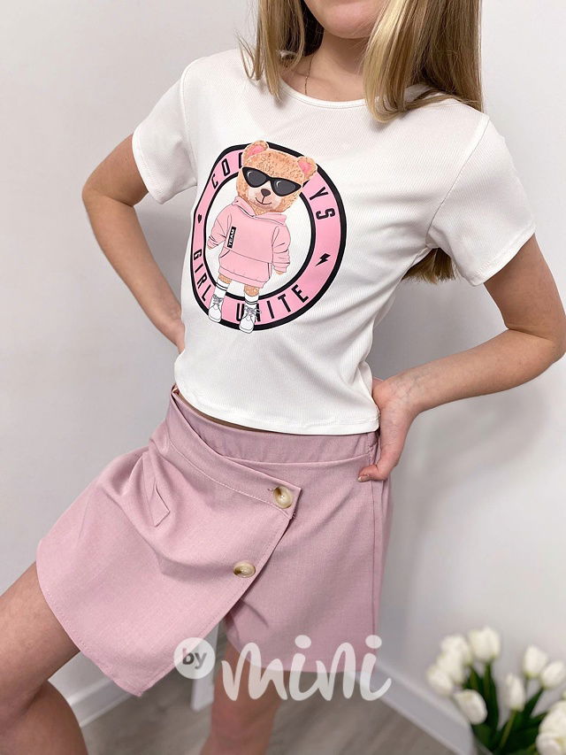 Bílý top s mašlí