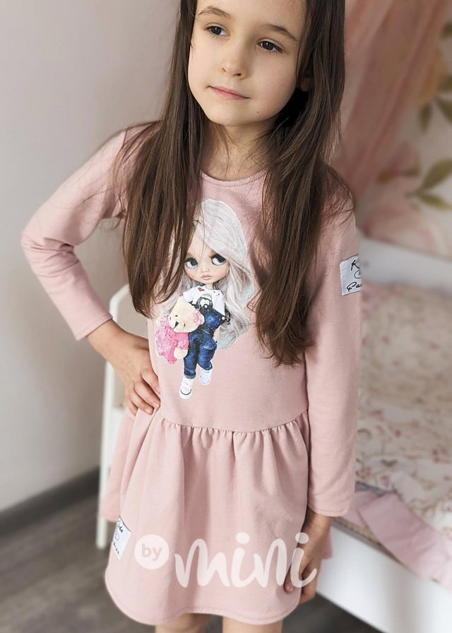 Blondie šaty pudrové