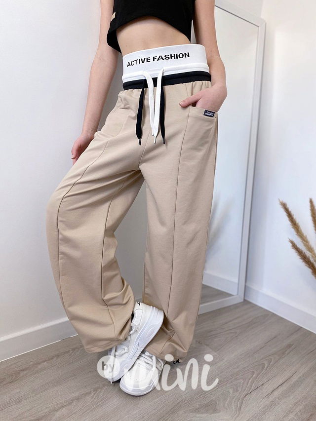 Active fashion maxi švédy béžové