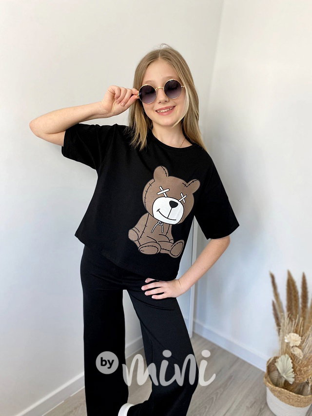 Teddy oversize triko černé