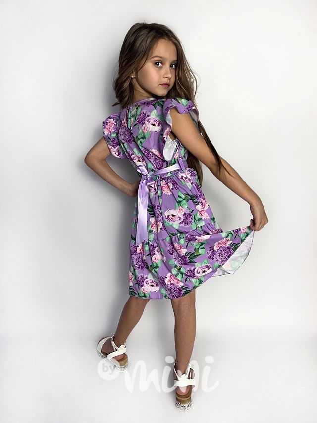 Flower šaty purple