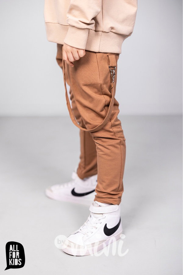 All for kids jogger tepláky s laclem toffee