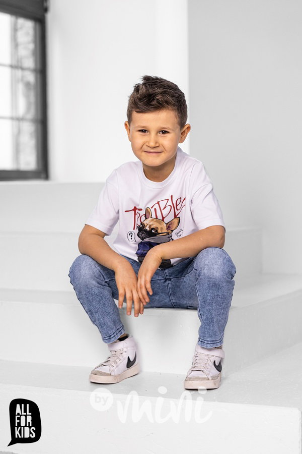 All for kids cargo denim kalhoty blue