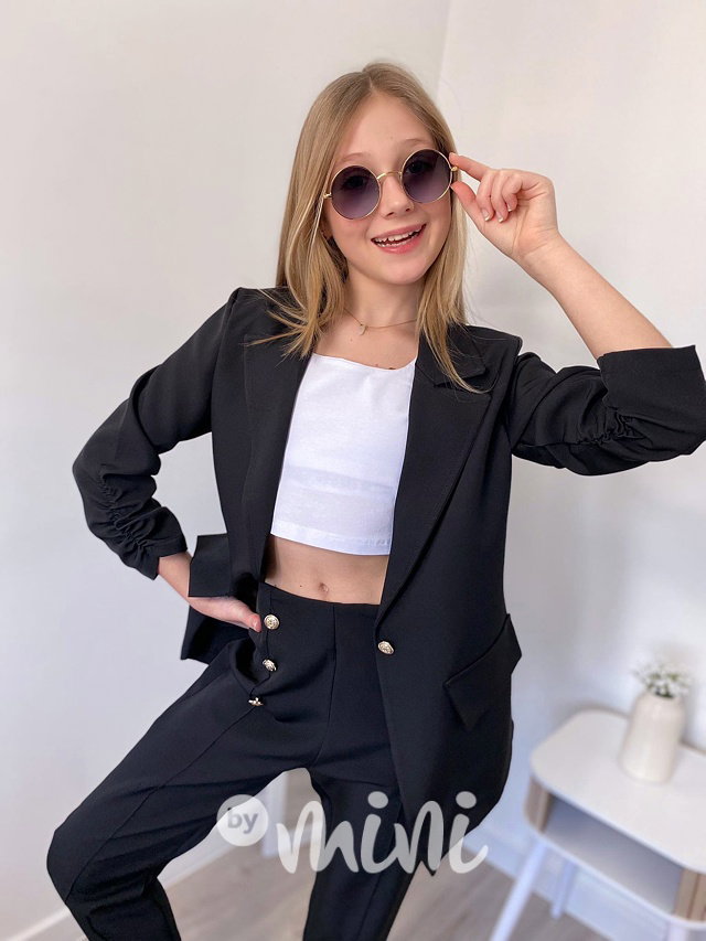 ELEGANT sako + kalhoty black