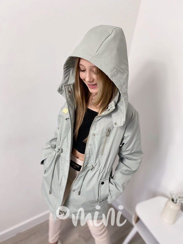 Olive dívčí parka