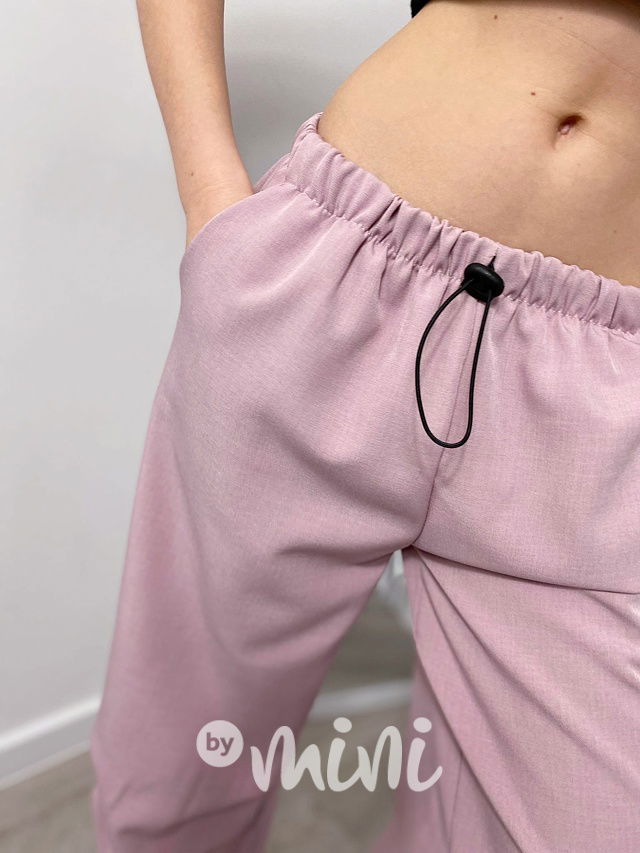 Volné relax kalhoty pink