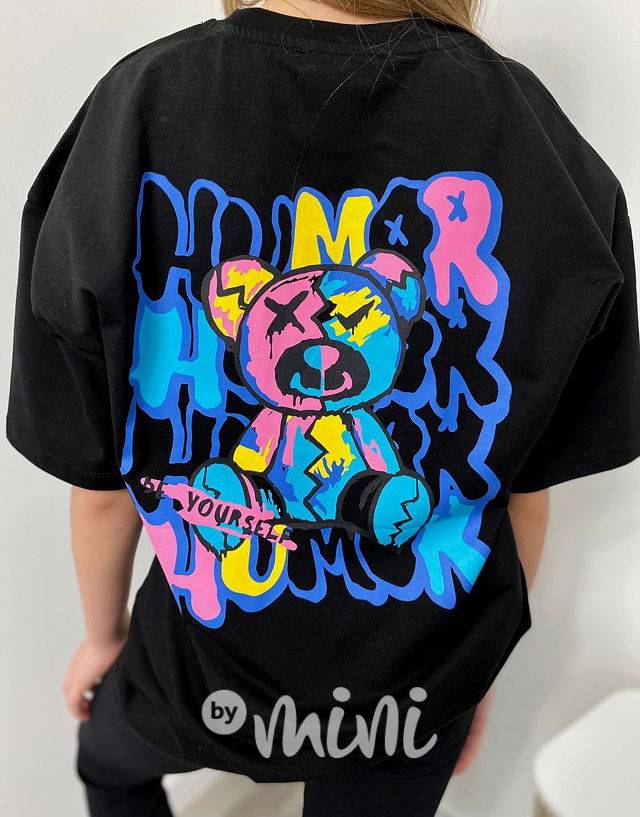 Oversize triko humor černé