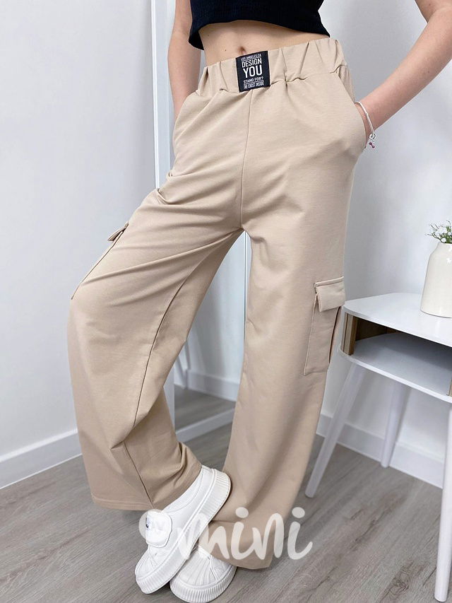 PREMIUM široké švédy YOU béžové