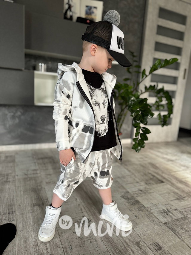Splash mikina white/grey