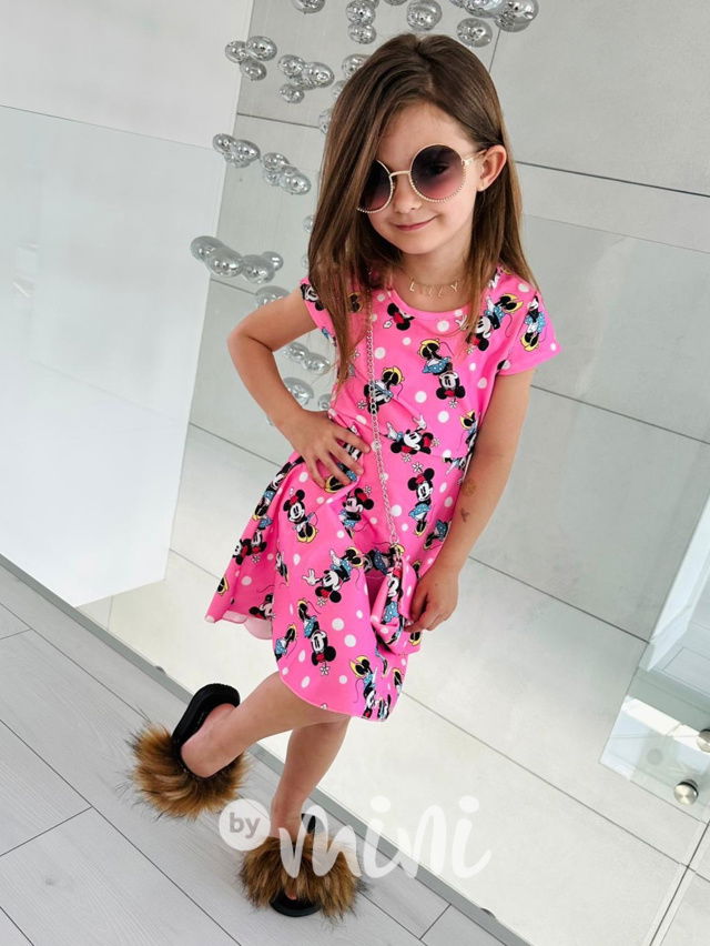 Minnie šaty s kabelkou pink