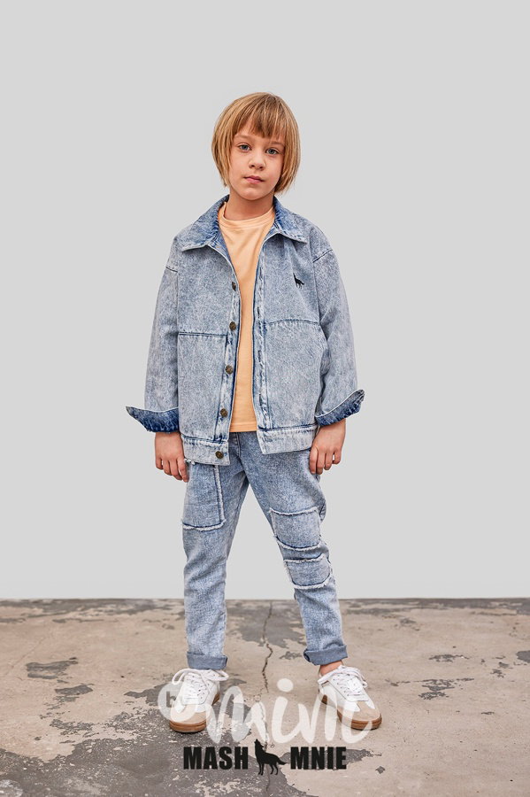 Mash Mnie WOLF blue denim bunda