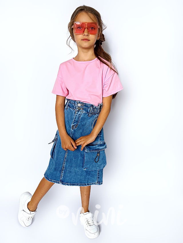 Midi cargo jeans sukně