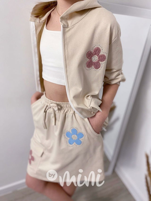 Mikina + sukně flowers