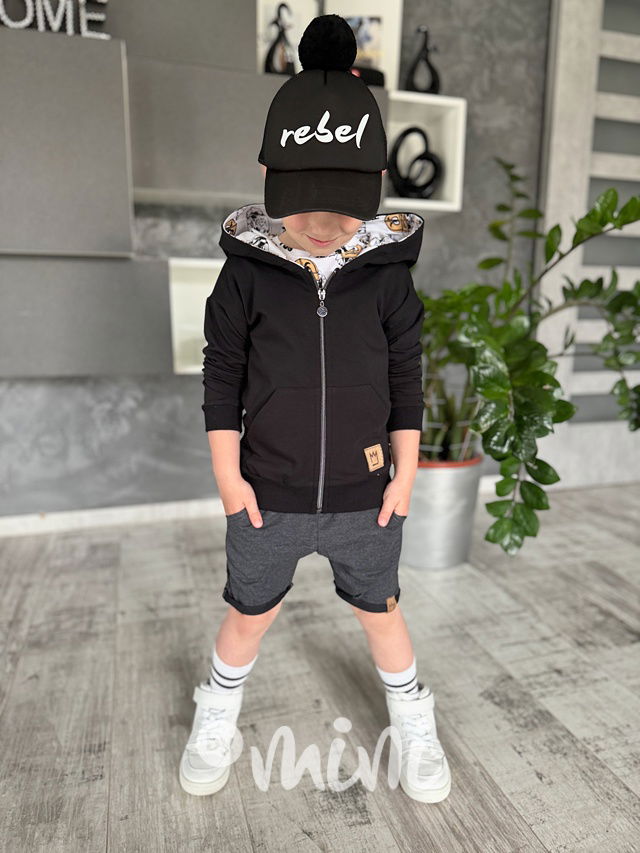 Buldoček mikina černá