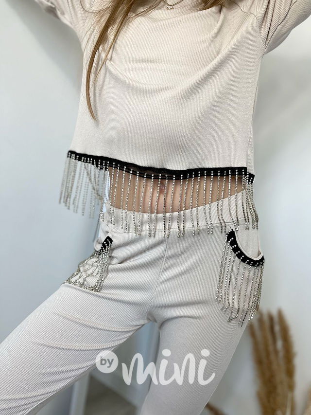 Béžový Gatsby komplet