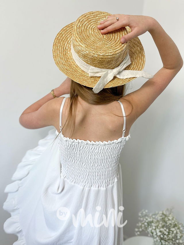 Maxi točivé boho šaty bílé