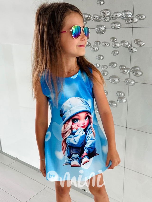 Street girl šaty blue