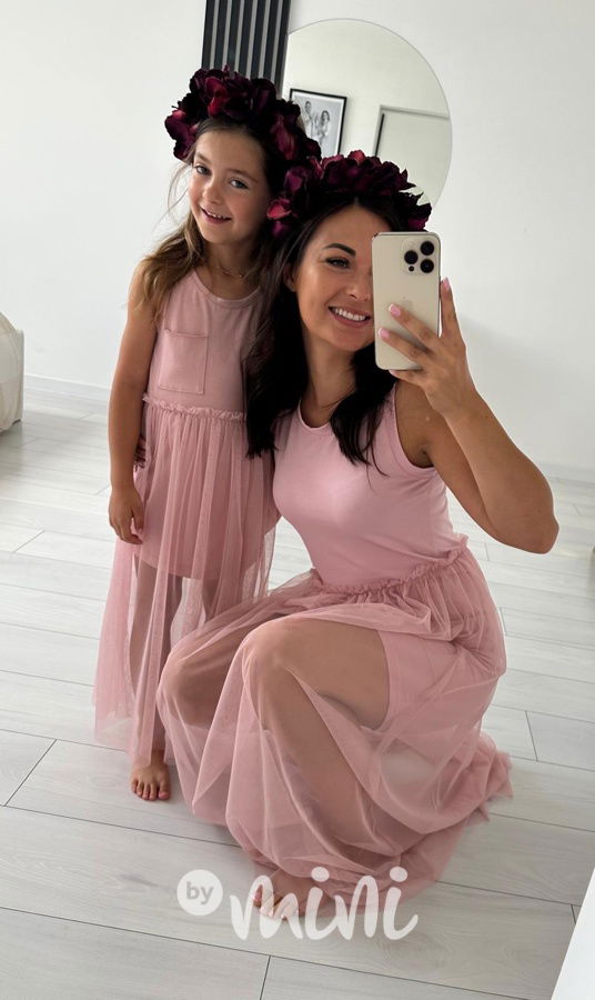 All for kids šaty s tylem pink