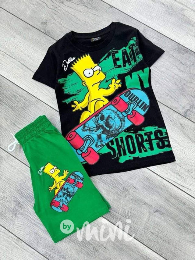 Bart Simpson letní set black/green