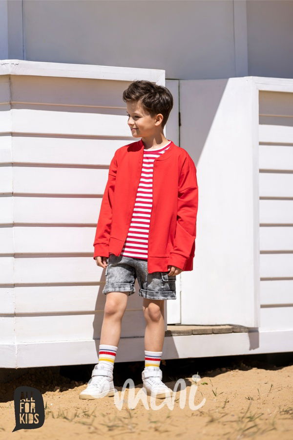 All for kids biker denim kraťasy ice black