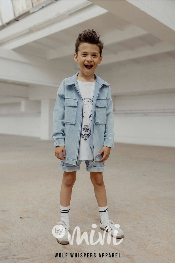 Mash Mnie biker jeans kraťasy blue