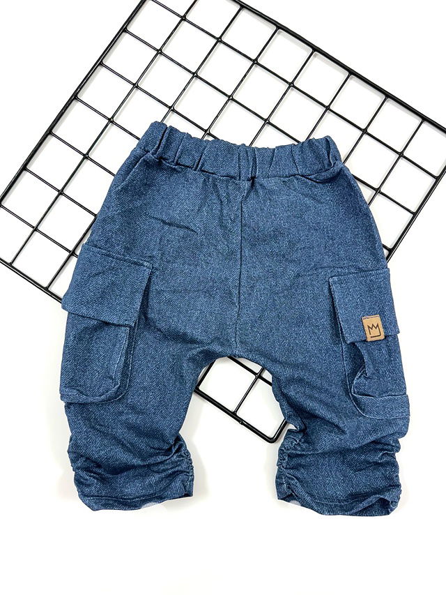 Cotton blue denim shorts kapsáče