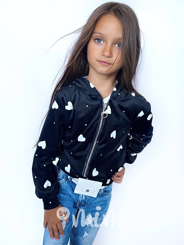 Lilo & Stitch velur mikina HEART black