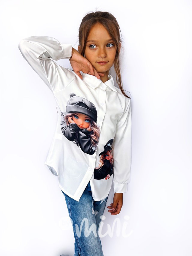 Cutie long košile white/black
