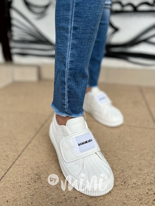 Denim jegginy s potiskem Bubble milk