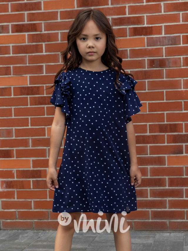 All for kids šaty puntík blue
