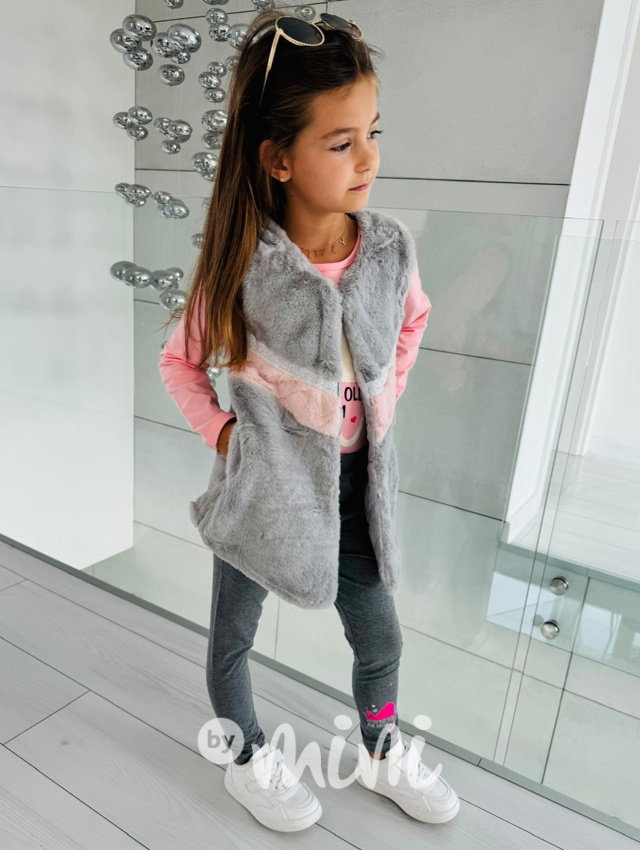 3-dílný komplet s vestou grey