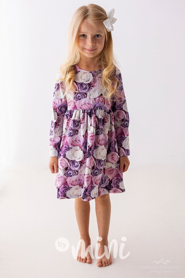 Lily Grey lila flower boho šaty